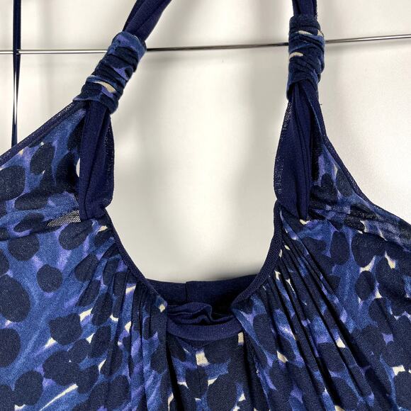 Jean Paul Gaultier Fuzzi Blue Halter Dress Speckled Abstract Dress Medium Y2K - Picture 9 of 15